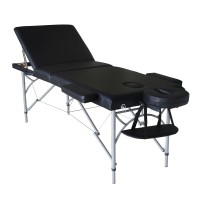 Kinefis Aluminum Pro folding aluminum stretcher: three sections, light and resistant, 195 x 70 cm (Blue or black color)